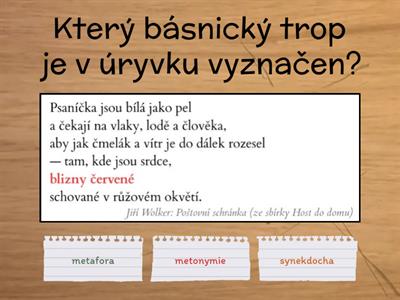 Figury a tropy - úryvky (kvíz)