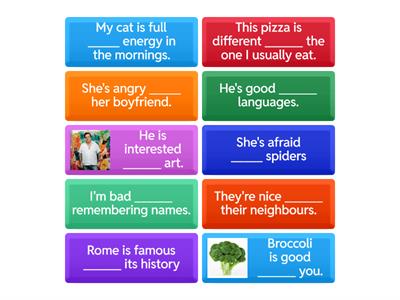 Grammar: Adjectives + prepositions 2 (Pre intermediate 7C)