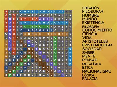 Sopa de letras Filosofía 12°S3