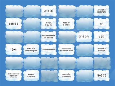 Formulas, area, surface area, and volume