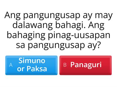 Mga bahagi ng Pangungusap