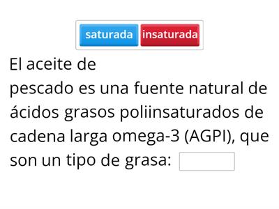 aceites de pescado y ácidos insaturados