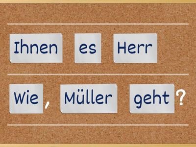 Ordnen Sie den Satz A1