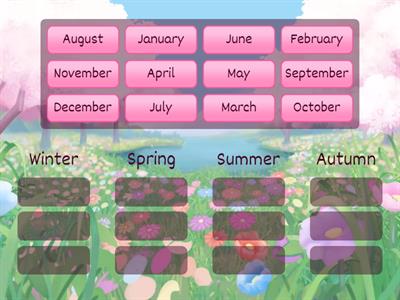 Months and seasons - 4th grade
