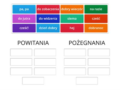 Powitania, pożegnania