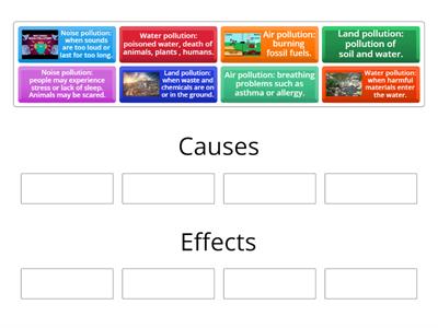 Cause and effects of pollution