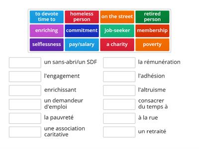Le bénévolat: match up