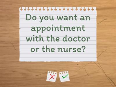 Making an appointment (answer the questions) extra practice