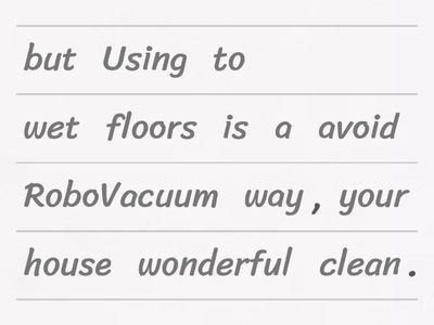 III. Sentence rearrangement