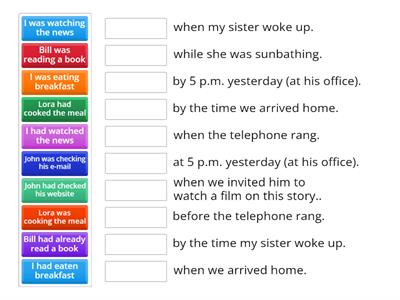 Past Tenses (Simple/Perfect/Continuous)