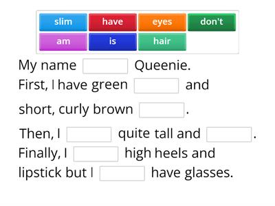 Queenie- 1ère personne sg