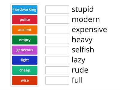 adjectives-antonyms