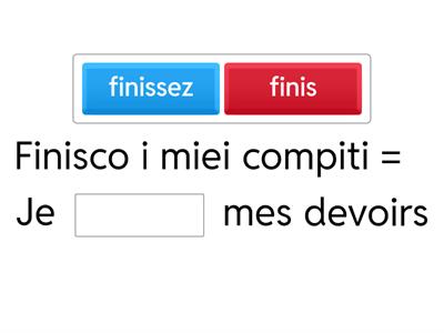 Le verbes du deuxieme groupe