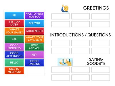Greetings/ Introductions/ Goodbyes