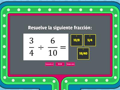 ¡Desafío! División de fracciones 