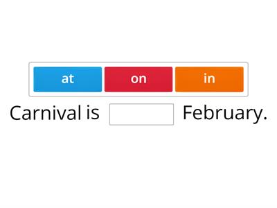  Prepositions in/at/on