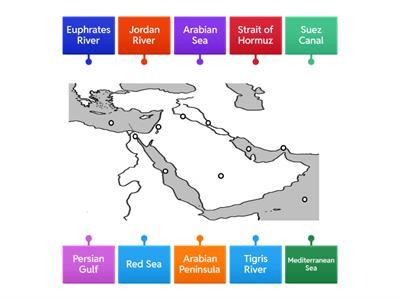 Middle East Physical Map Practice