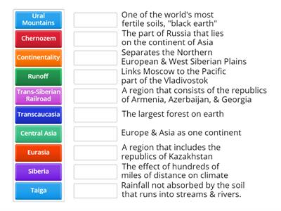 Russia Vocab Practice