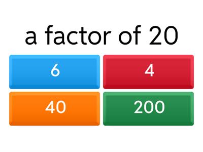 Factors and Multiples 1
