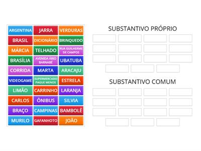 SUBSTANTIVOS: PRÓPRIO E COMUM!!!!