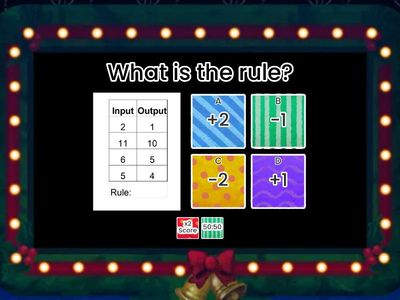 Addition and Subtraction Input and Output Tables Gameshow