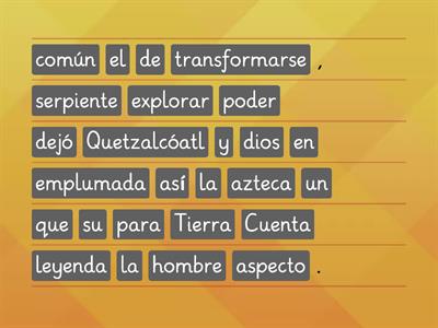 Ordena las oraciones para completar el cuento: "El Conejo plasmado en la luna"