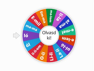 Szavak olvasása: a, i, í, o, ó, m, l, e