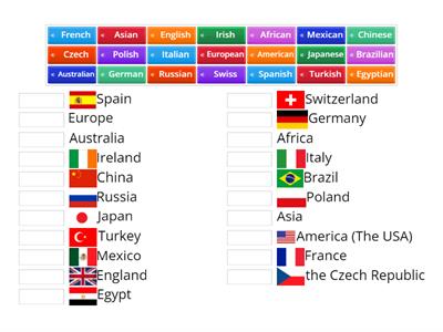  English file Elementary. Countries + nationalities