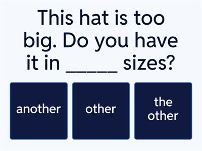 Other, another, the others, others