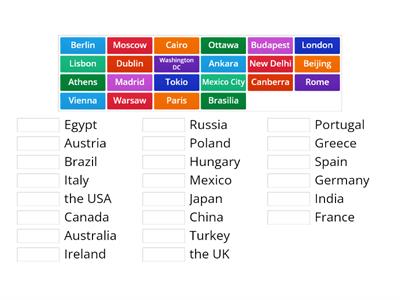 1E Countries and capitals