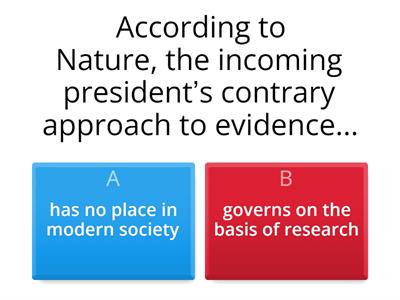Reading comprehension quiz: