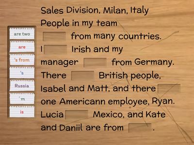 Personal information Business English 