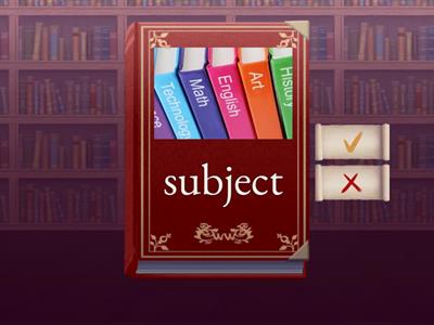 Flash cards - School subjects (English-Ukrainian)