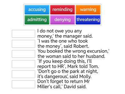  class 23 - reporting verbs