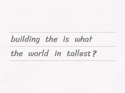 Word Order in Questions 