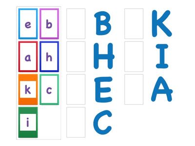 BA1全冊-天生一對: 請正確配對大小寫字母