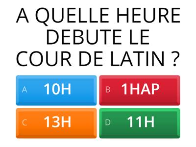 TEST COURS LATIN