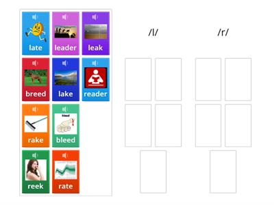 Pronunciation /r/ /l/