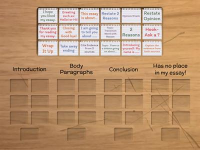 Argumentative Essay Sort