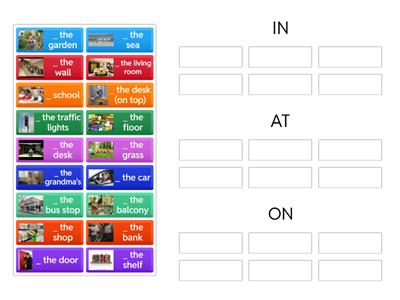  Prepositions of Place : In, at, on 