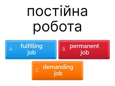 Collocations with job