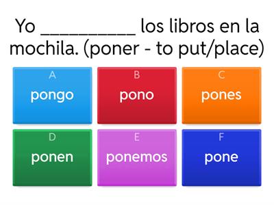 Yo-Go Verbs Actividad