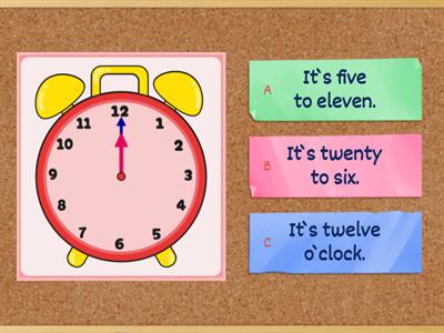 Quiz 1 Telling the time (all) #my_teaching_stuff