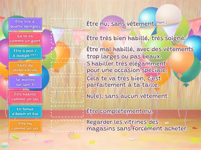 La mode. Expressions C1.