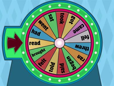 Past Tense Wheel (Irregular)