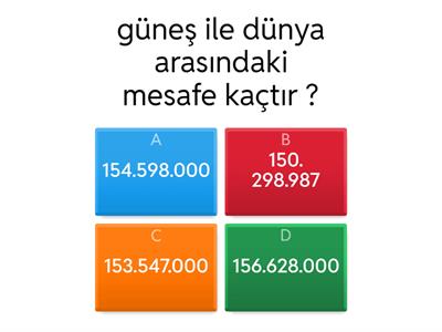 fen bilimleri güneş dünya ay