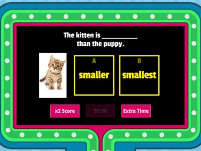 Adjectives -er and -est