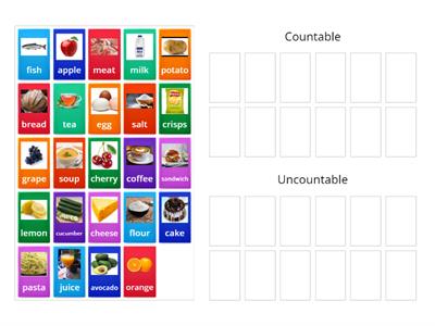 Countable & Uncountable Food 