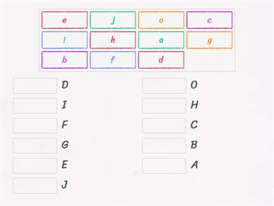  Letter Matching A-H, M-P