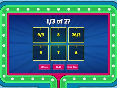 Fractions of a Whole Number - Game Show